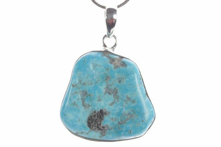 Kingman Turquoise Pendant (Necklace) - Sterling Silver #353923
